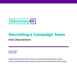 Recruiting a Campaign Team